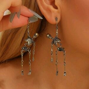 Ancient Bronze Skeleton Earrings Super Cute! NWT